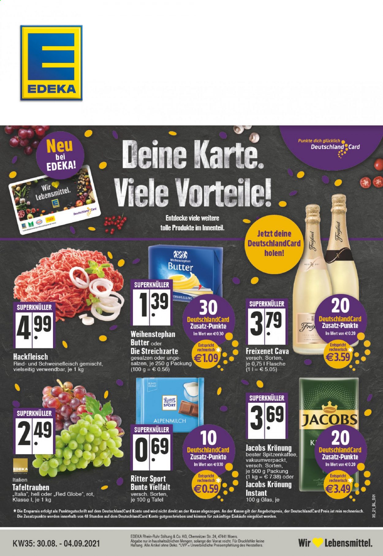 Edeka Prospekte  - 30.08.2021 - 4.09.2021. Seite 1