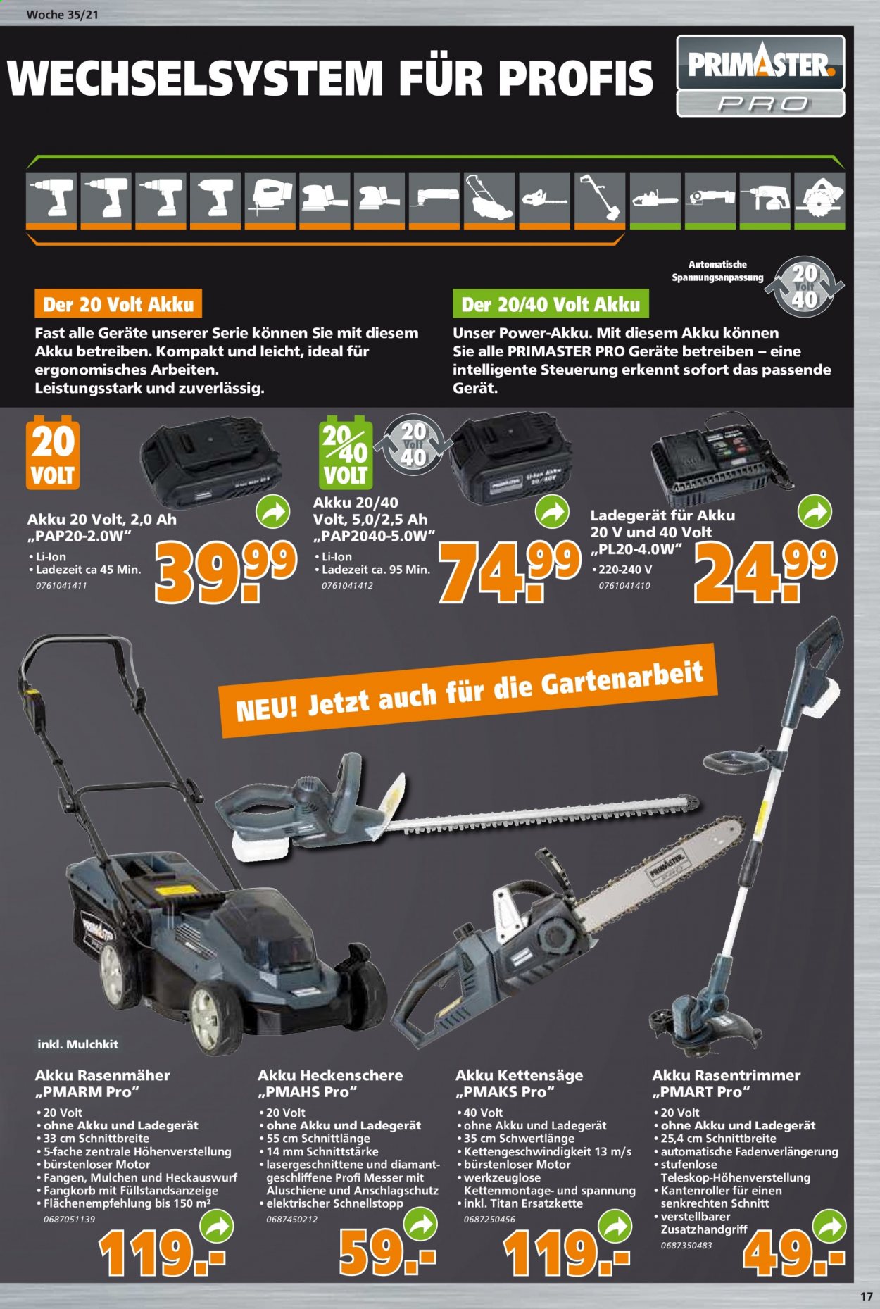 Globus Baumarkt Prospekte  - 30.08.2021 - 4.09.2021. Seite 17
