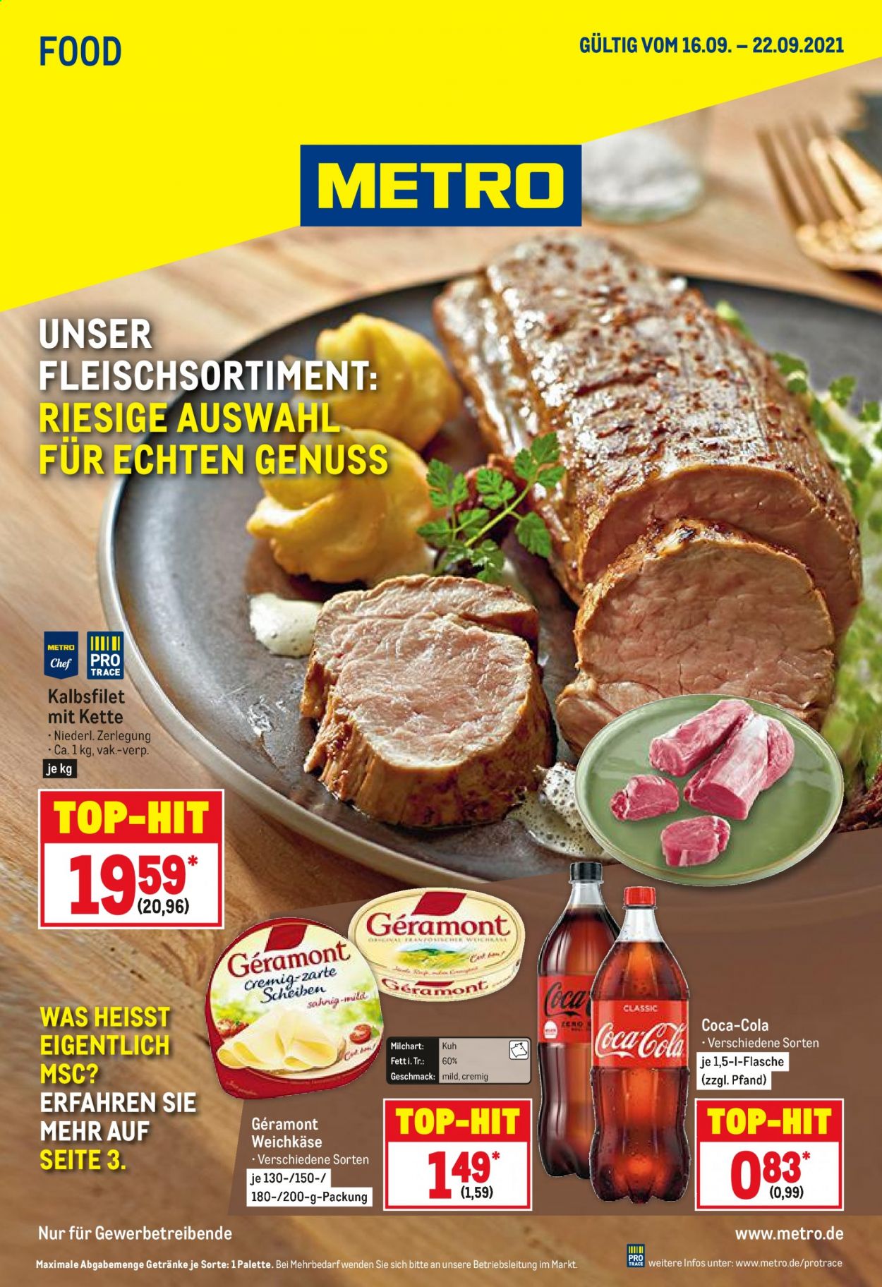 Metro Prospekte  - 16.09.2021 - 22.09.2021. Seite 1