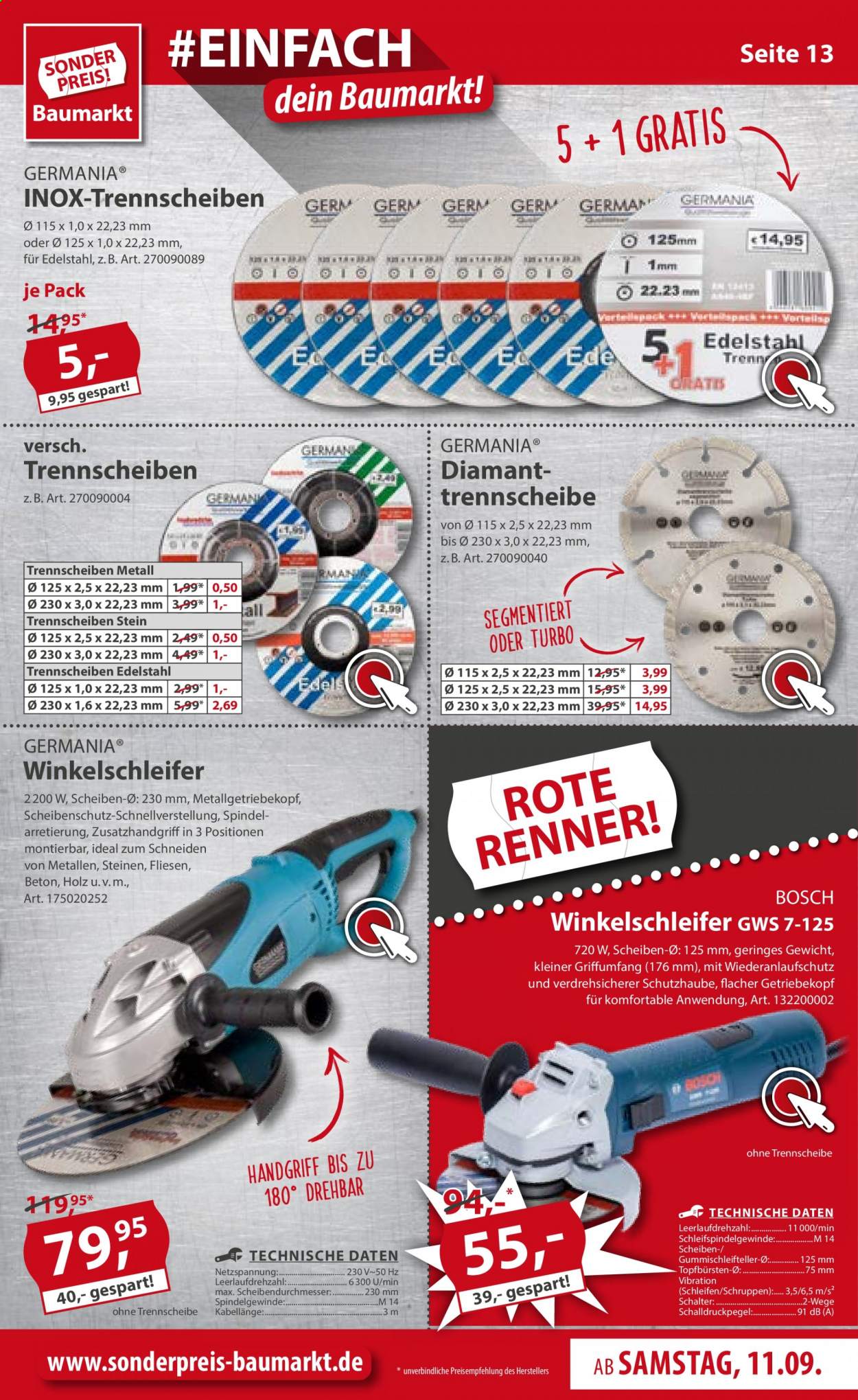 Sonderpreis-Baumarkt Prospekte  - 11.09.2021 - 17.09.2021. Seite 13