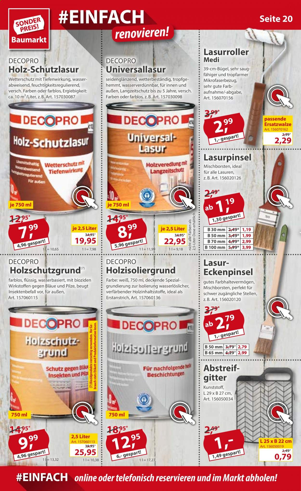 Sonderpreis-Baumarkt Prospekte  - 11.09.2021 - 17.09.2021. Seite 20