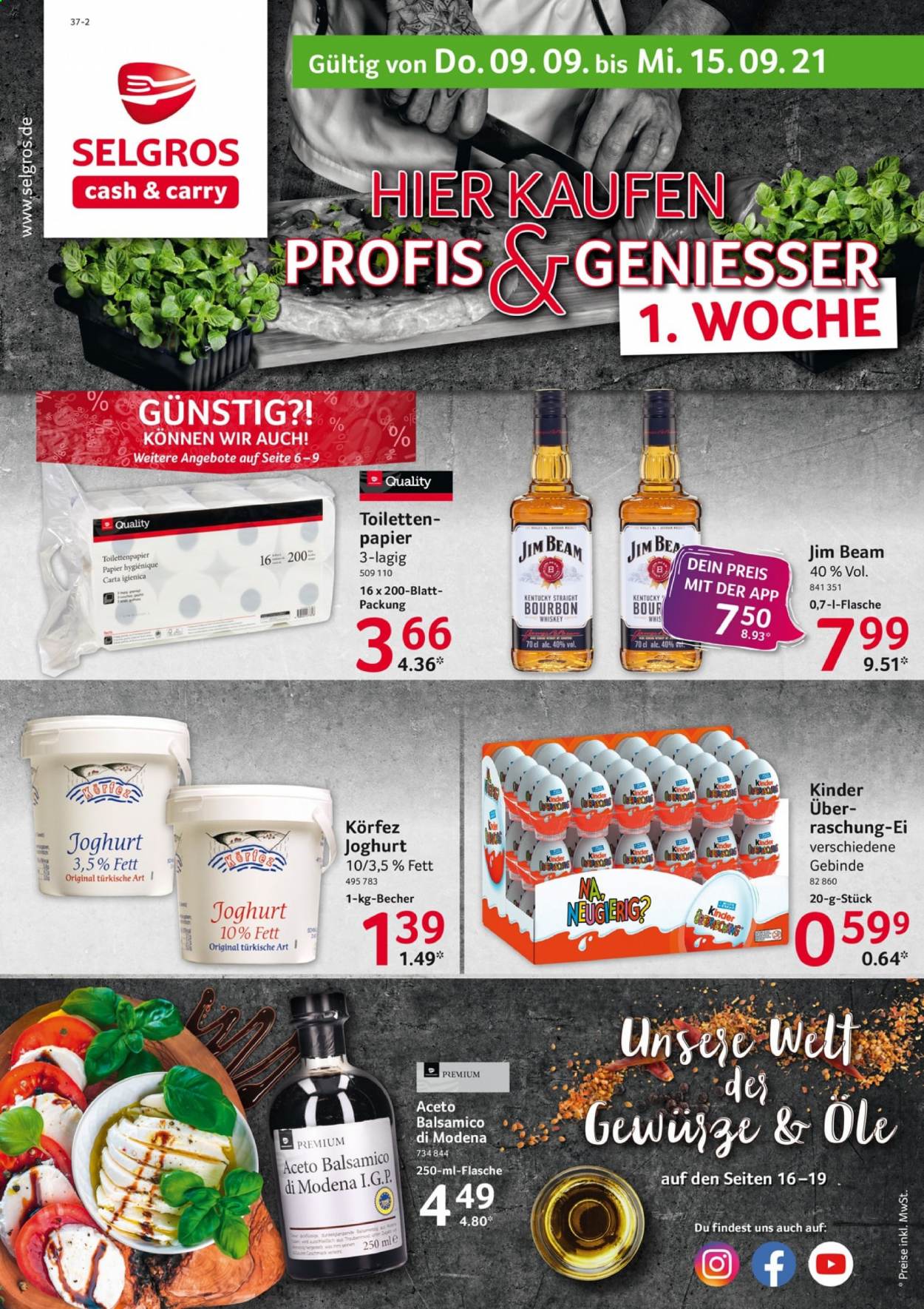 Selgros Prospekte  - 9.09.2021 - 15.09.2021. Seite 1