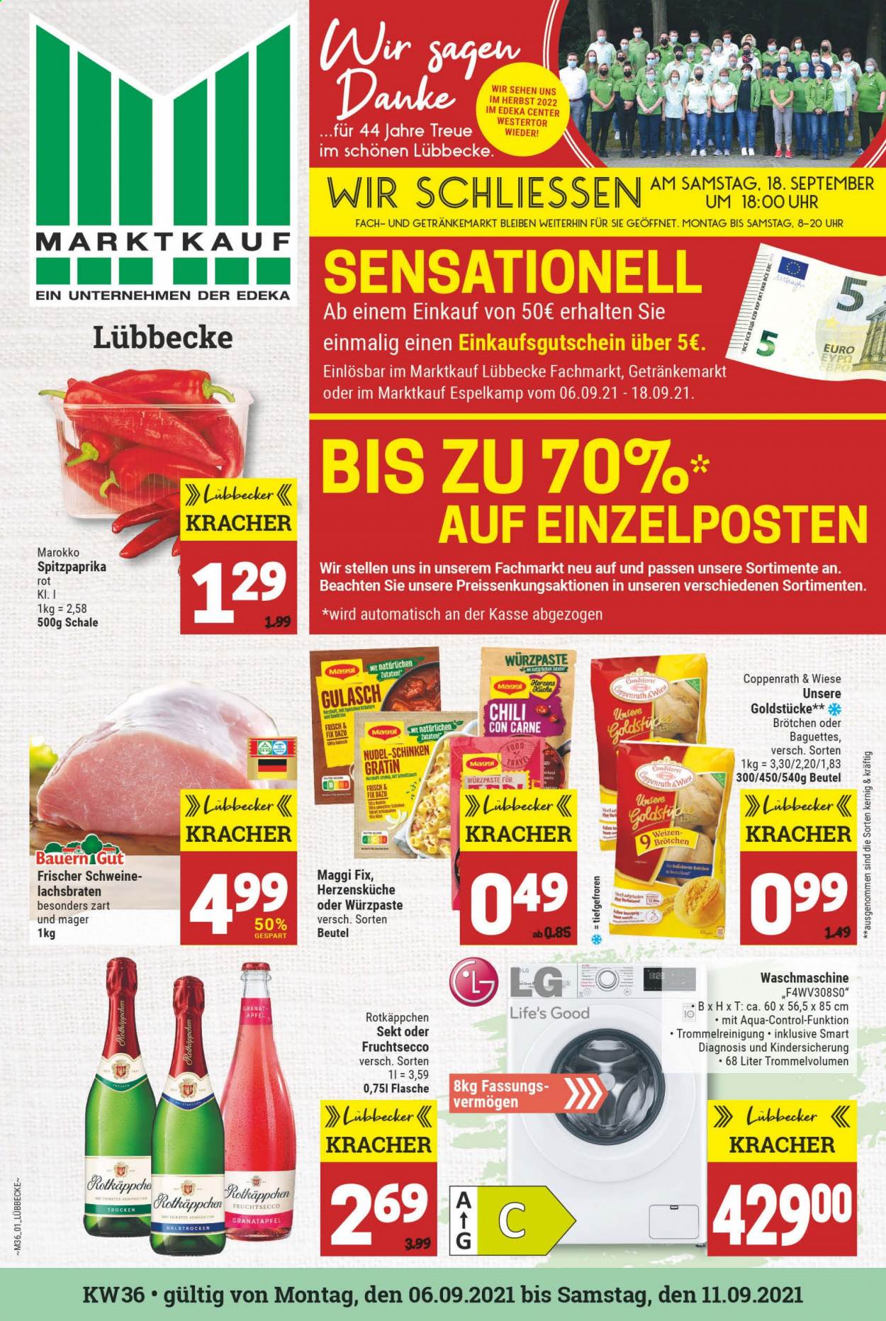 Marktkauf Prospekte  - 6.09.2021 - 11.09.2021. Seite 1