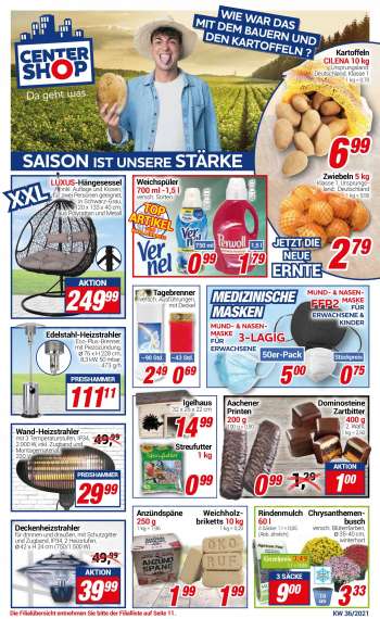 Prospekte CENTERSHOP - 6.9.2021 - 11.9.2021.