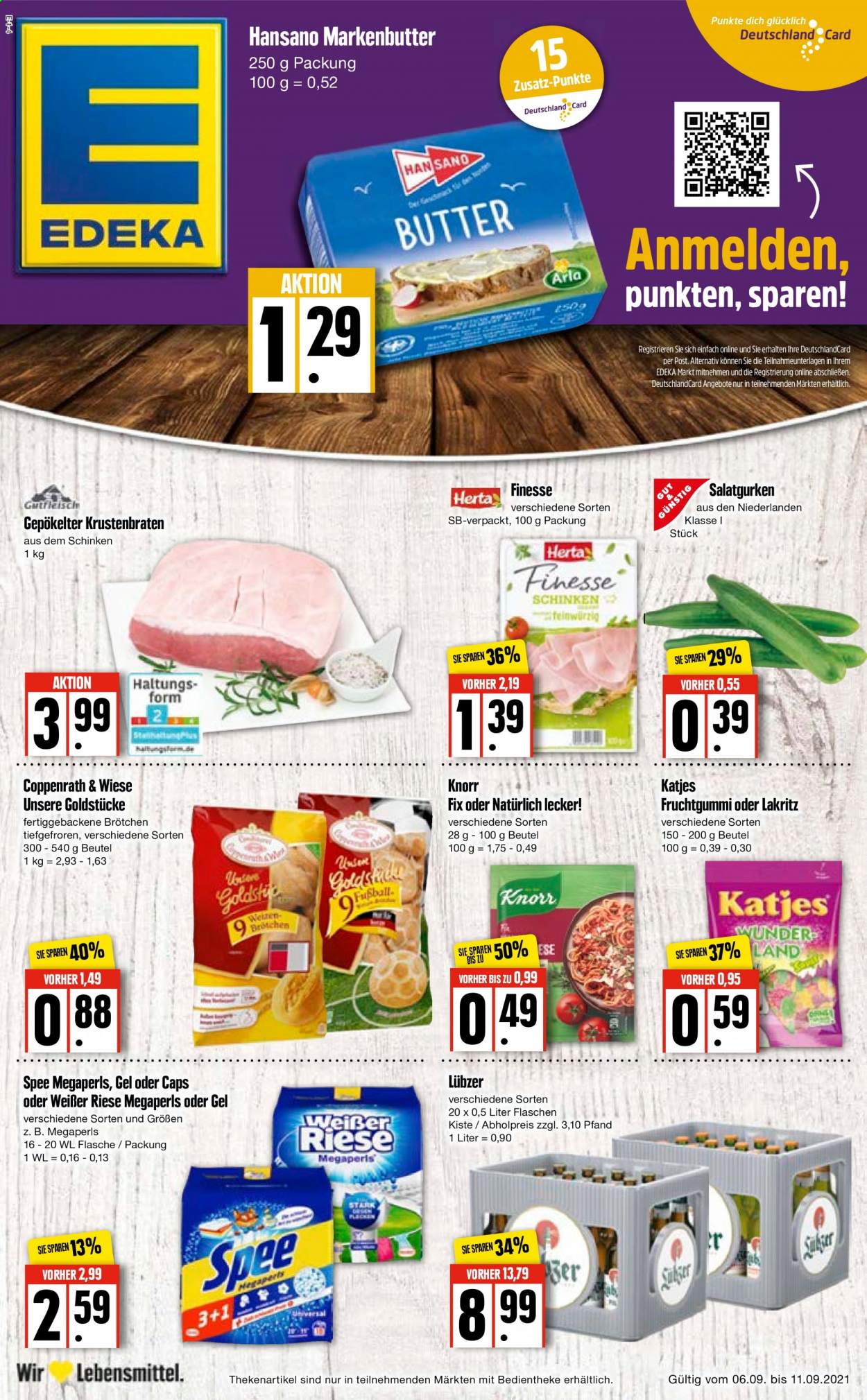 Edeka Prospekte  - 6.09.2021 - 11.09.2021. Seite 1