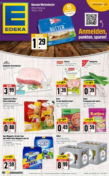 Prospekte Edeka - 6.9.2021 - 11.9.2021.