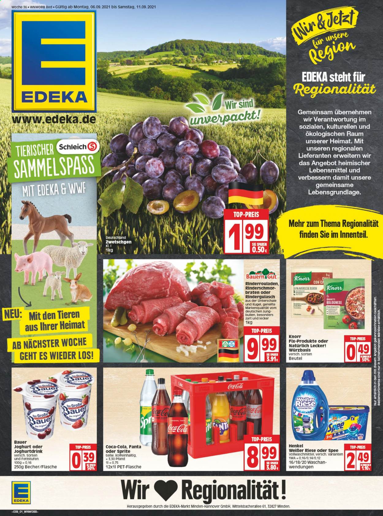 Edeka Prospekte  - 6.09.2021 - 11.09.2021. Seite 1