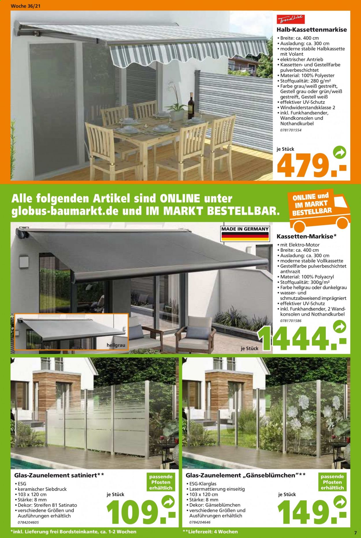 Globus Baumarkt Prospekte  - 6.09.2021 - 11.09.2021. Seite 7