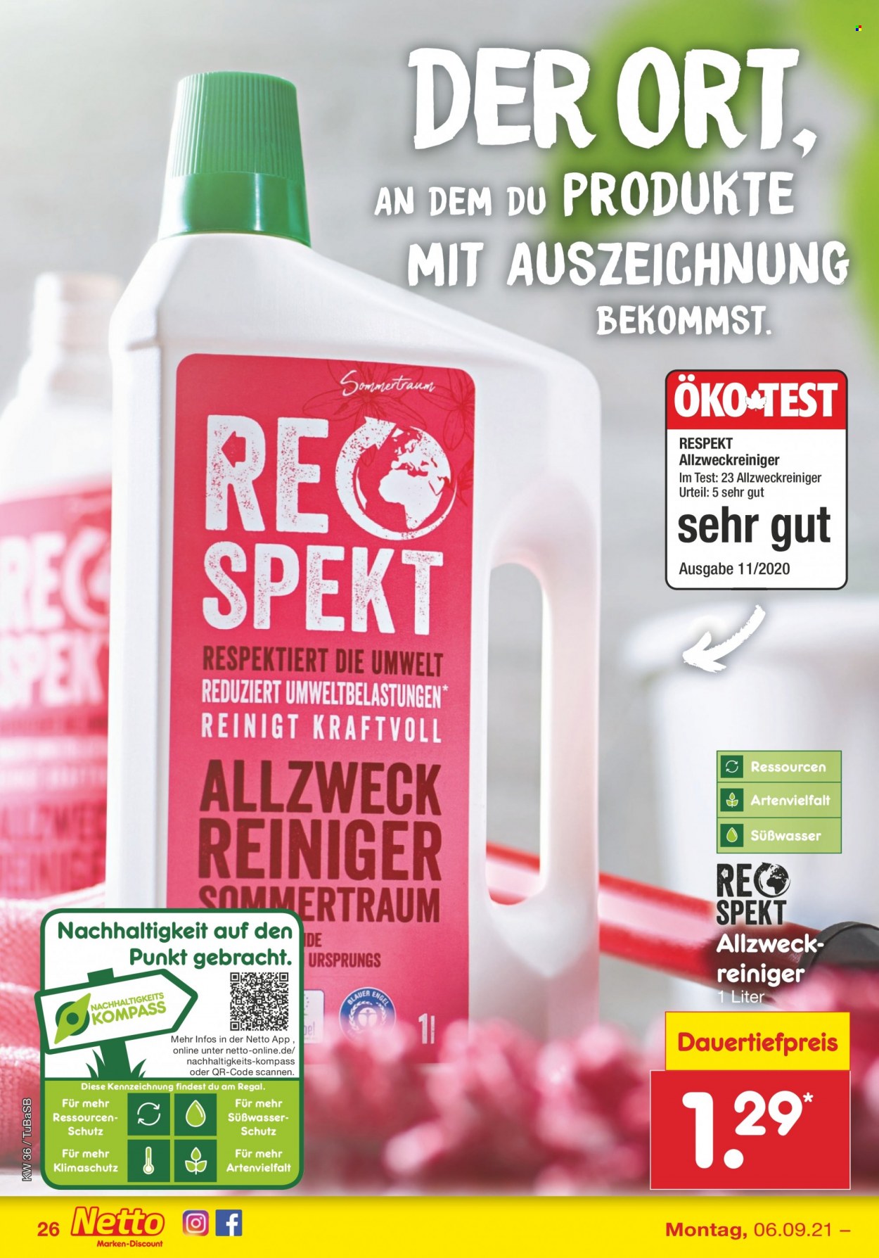 Netto Marken-Discount Prospekte  - 6.09.2021 - 11.09.2021. Seite 26