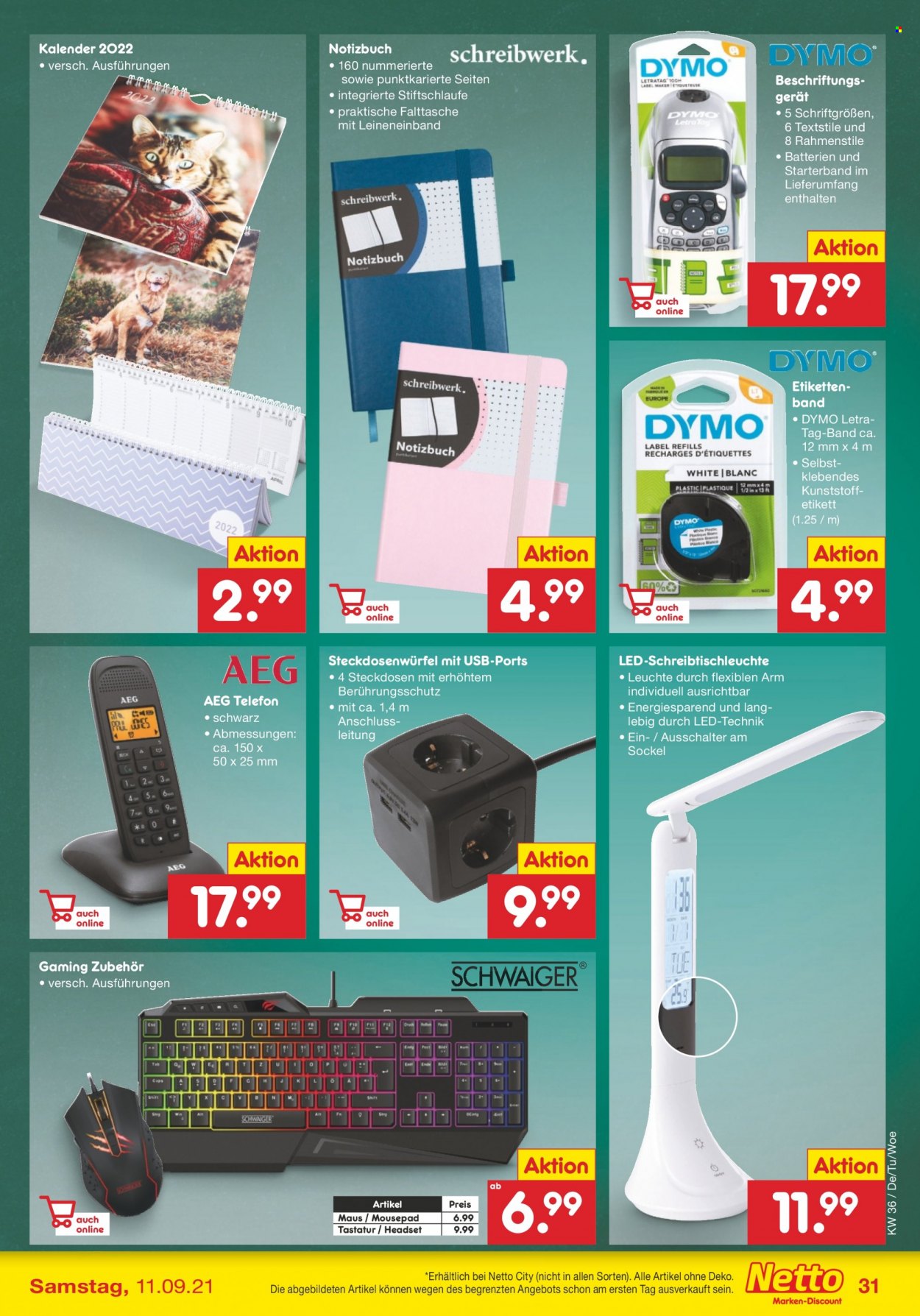 Netto Marken-Discount Prospekte  - 6.09.2021 - 11.09.2021. Seite 31