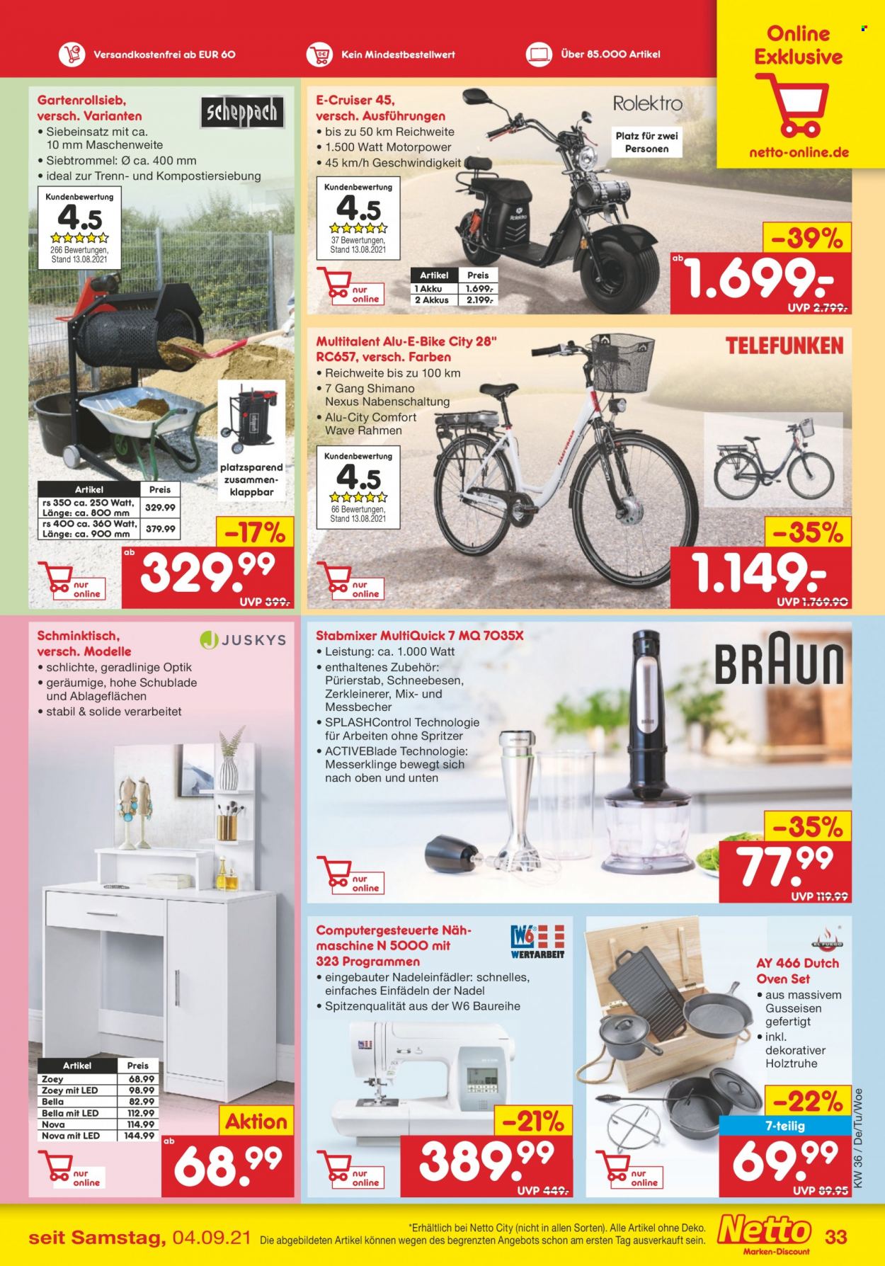 Netto Marken-Discount Prospekte  - 6.09.2021 - 11.09.2021. Seite 33