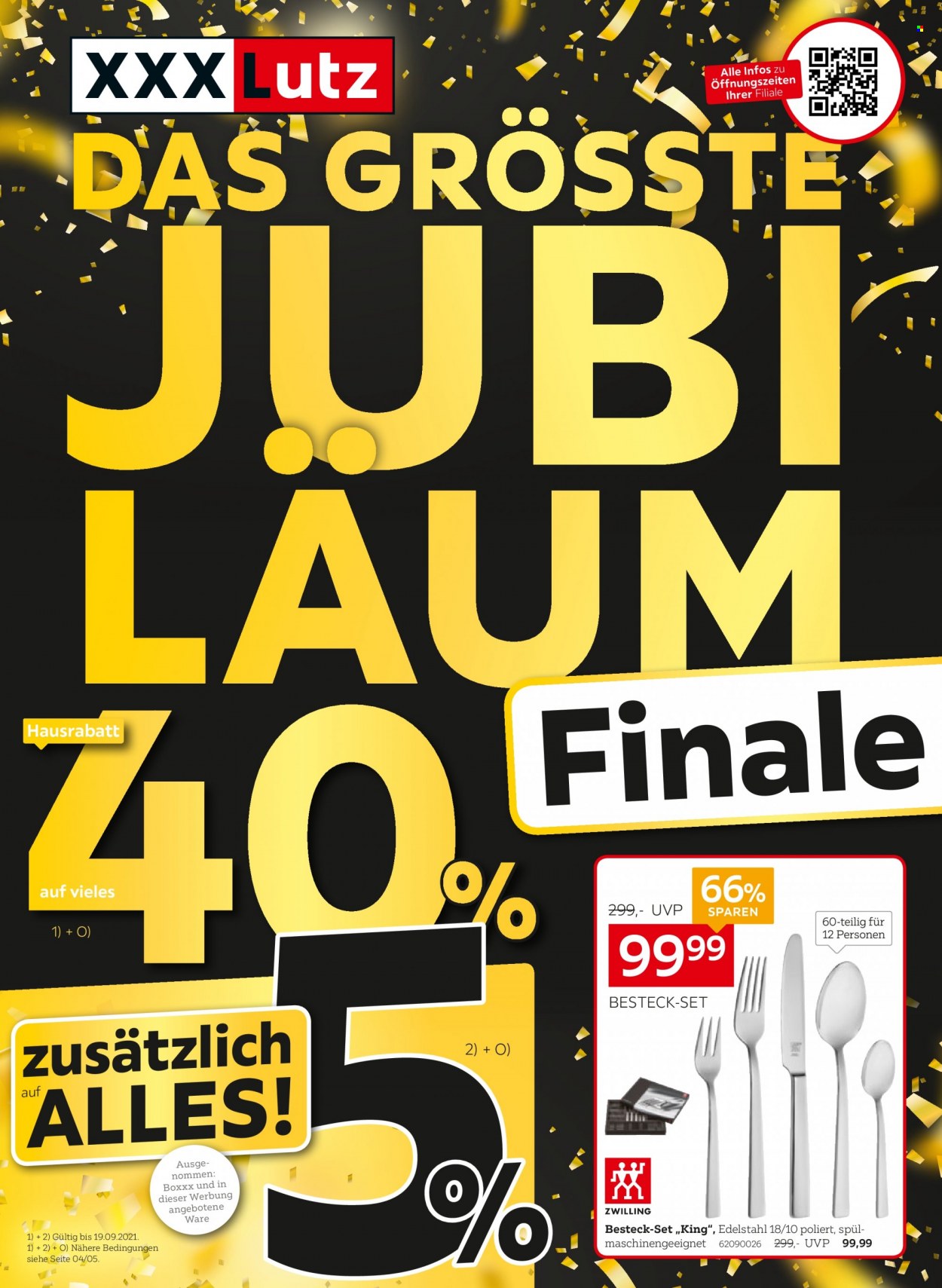 XXXLutz Prospekte  - 6.09.2021 - 26.09.2021. Seite 1