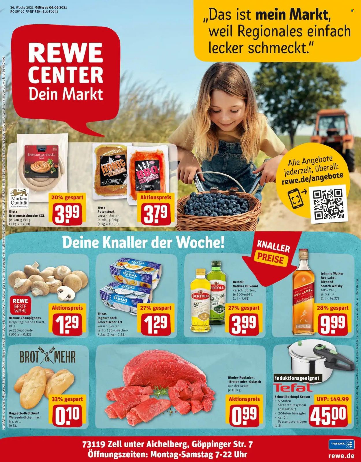 REWE Prospekte  - 6.09.2021 - 11.09.2021. Seite 1