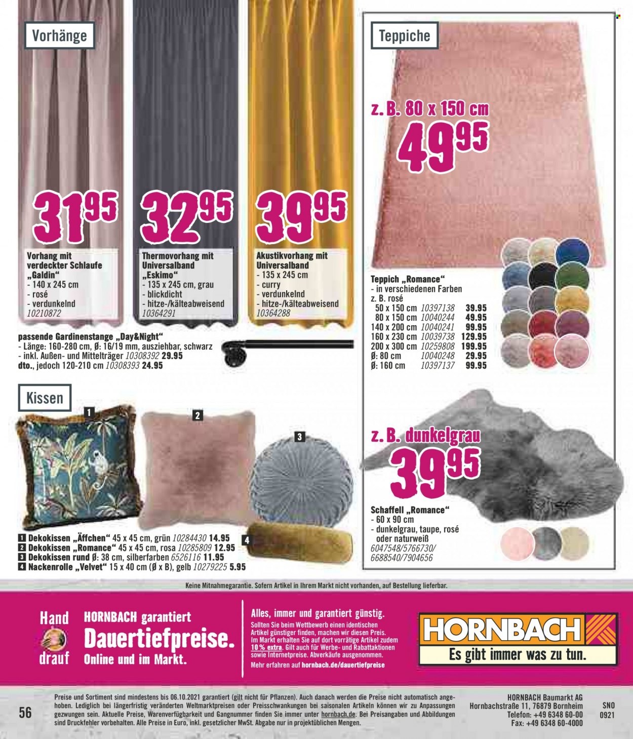 Hornbach Prospekte  - 7.09.2021 - 6.10.2021. Seite 56