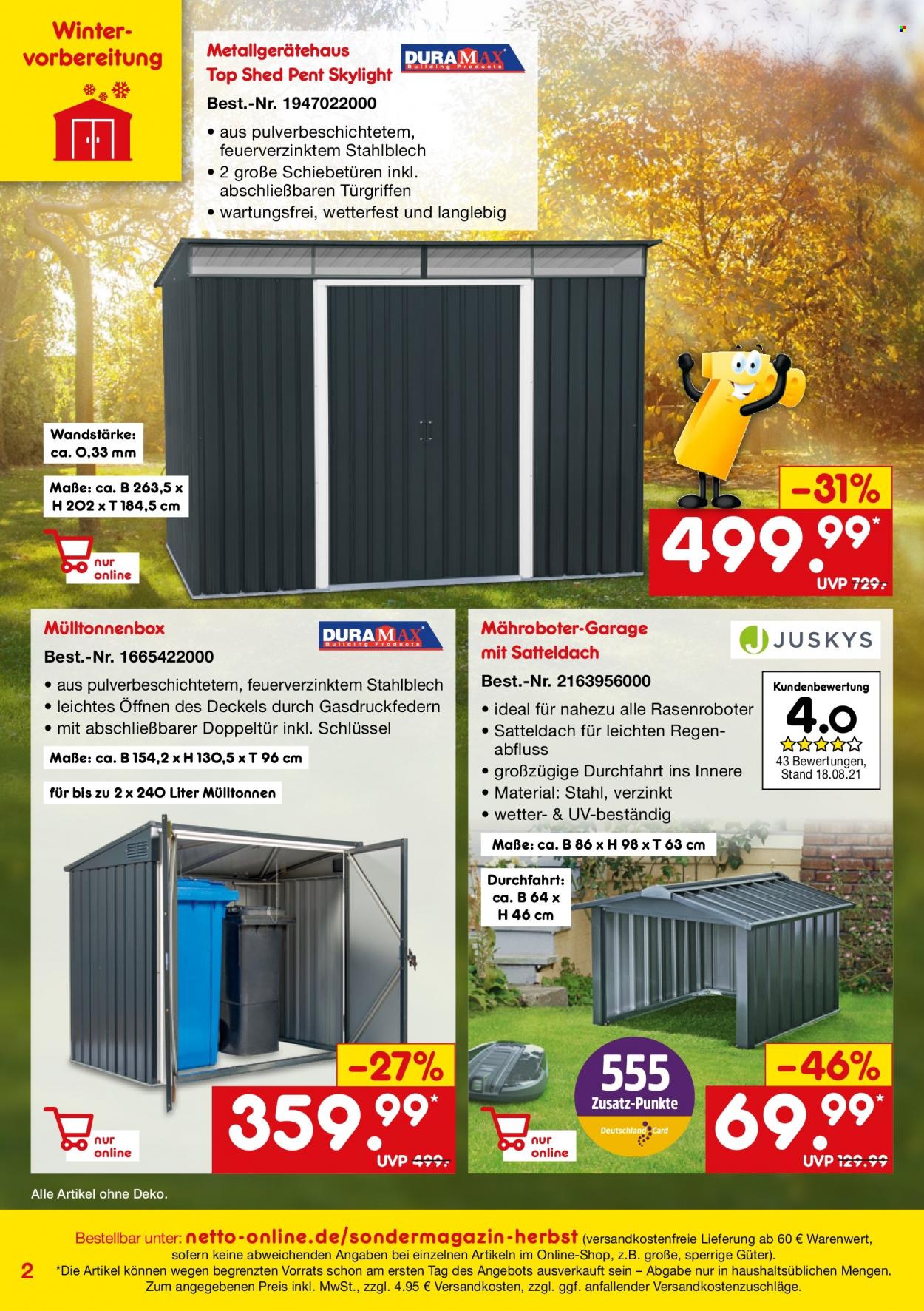 Netto Marken-Discount Prospekte  - 2.09.2021 - 31.10.2021. Seite 2