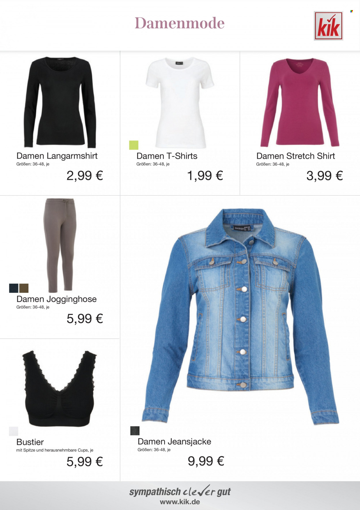 thumbnail - Prospekte Kik - Produkte in Aktion - Jacke, Jeansjacke, Jogginghose, Hose, Shirt, Langarmshirt. Seite 3.