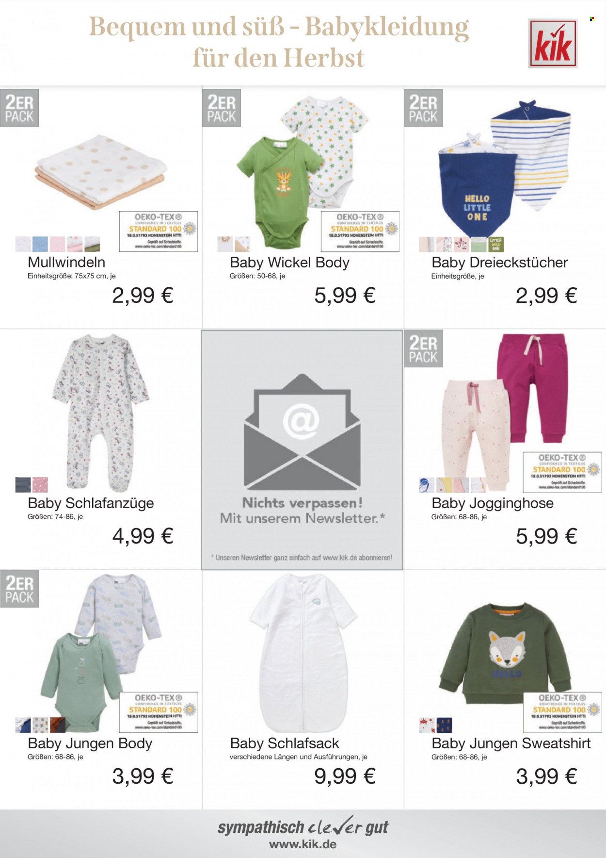 thumbnail - Prospekte Kik - Produkte in Aktion - Jogginghose, Hose, Sweatshirt, Body, Schlafanzüge. Seite 7.