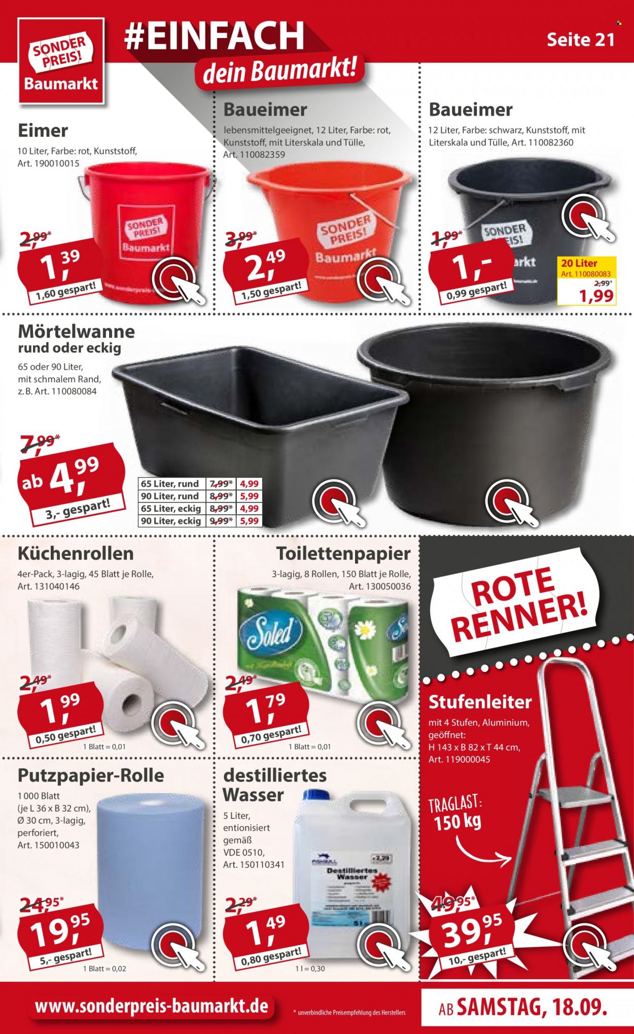 Sonderpreis-Baumarkt Prospekte  - 18.09.2021 - 24.09.2021. Seite 21