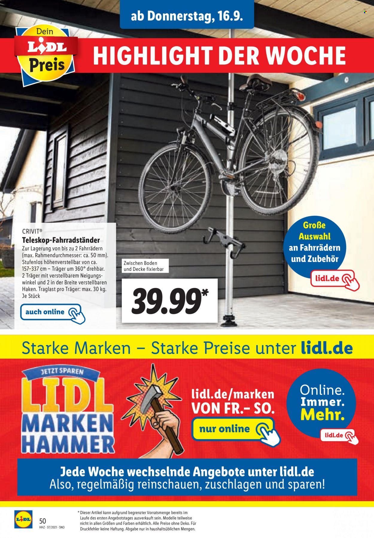 Lidl Prospekte  - 13.09.2021 - 18.09.2021. Seite 50