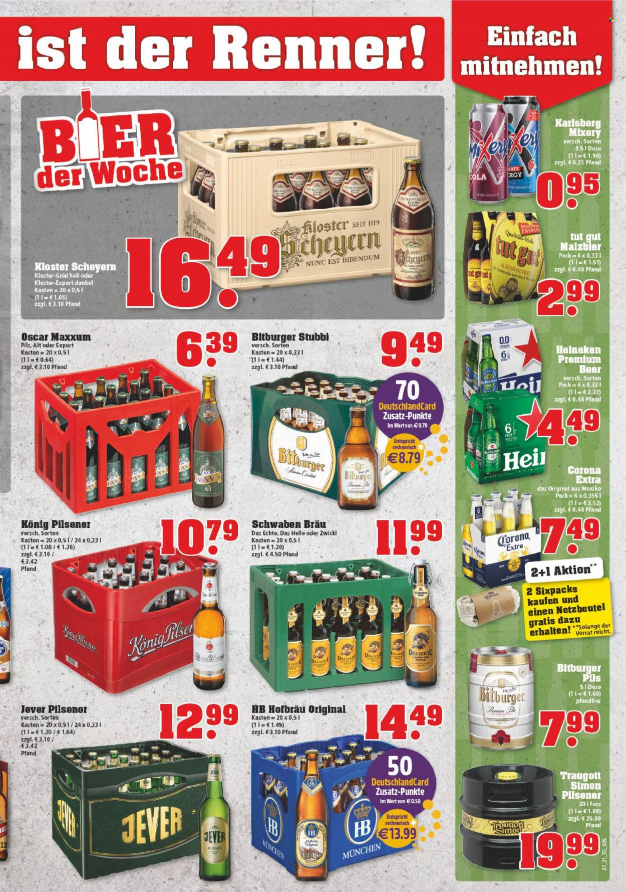 thumbnail - Prospekte trinkgut - 13.09.2021 - 18.09.2021 - Produkte in Aktion - Bitburger, Corona Extra, Bier, Heineken, Jever. Seite 5.