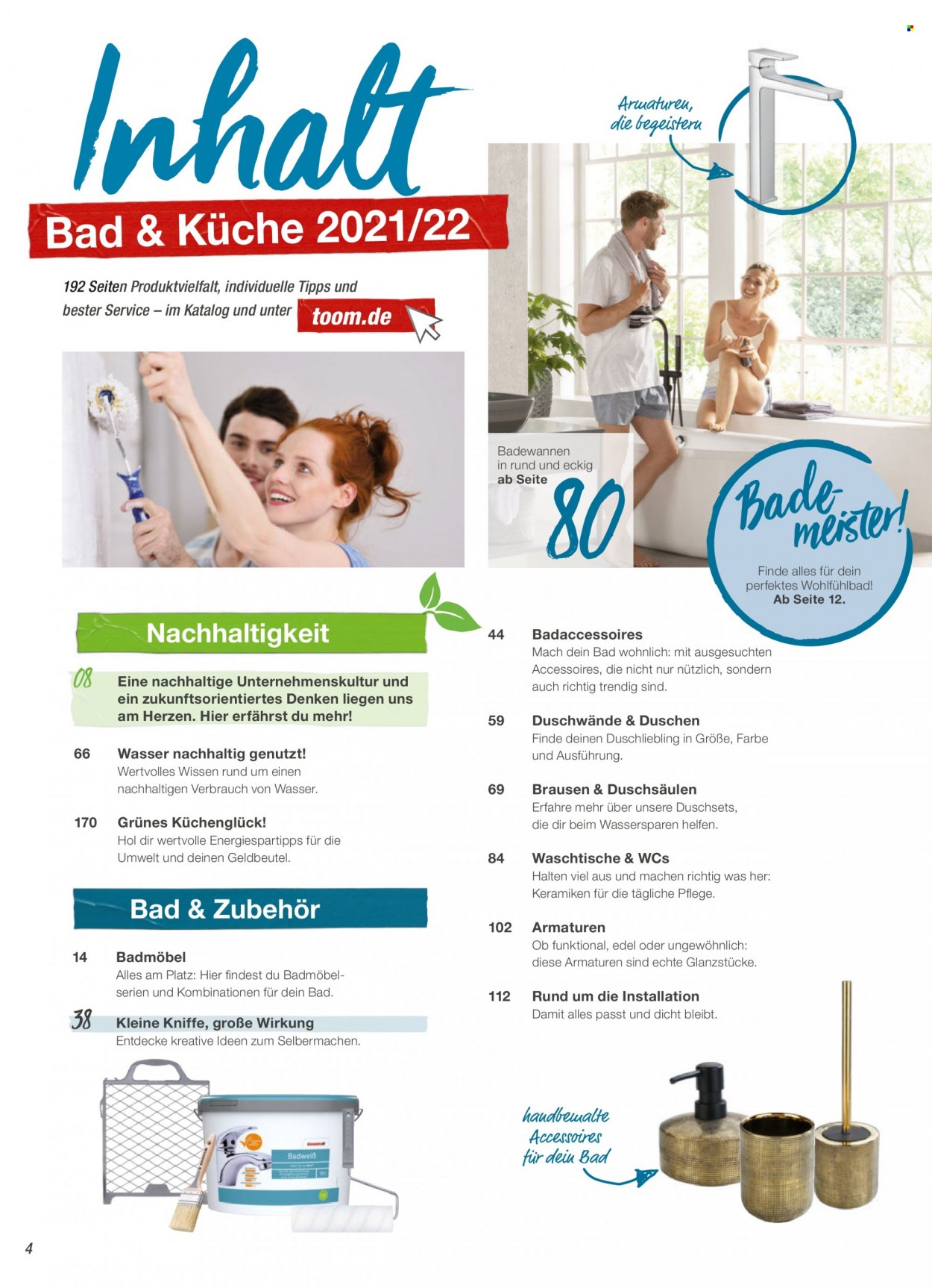 thumbnail - Prospekte toom Baumarkt - 1.09.2021 - 31.03.2022 - Produkte in Aktion - Badewanne. Seite 4.