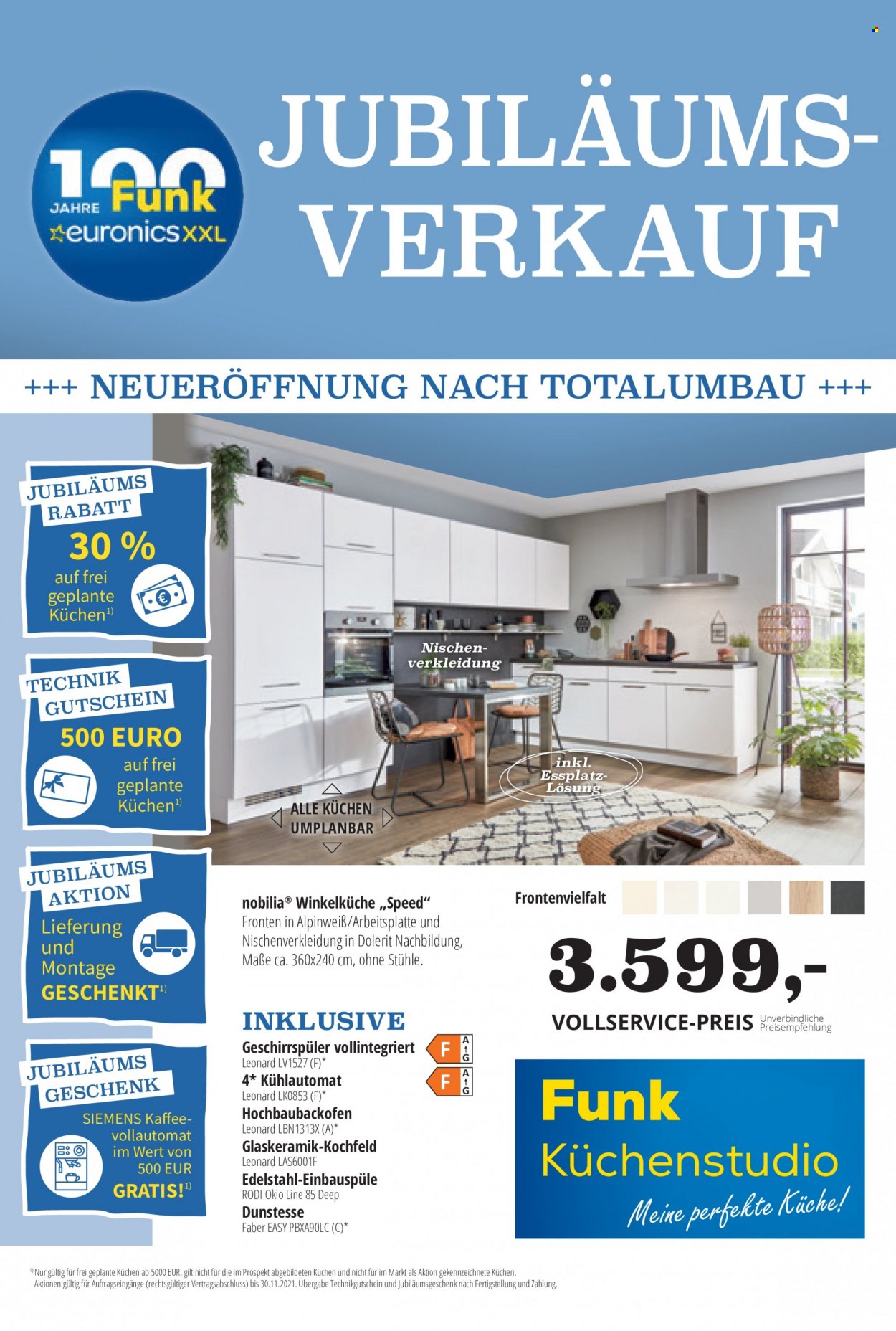 thumbnail - Prospekte Euronics - 14.09.2021 - 30.09.2021 - Produkte in Aktion - Siemens, Arbeitsplatte. Seite 1.