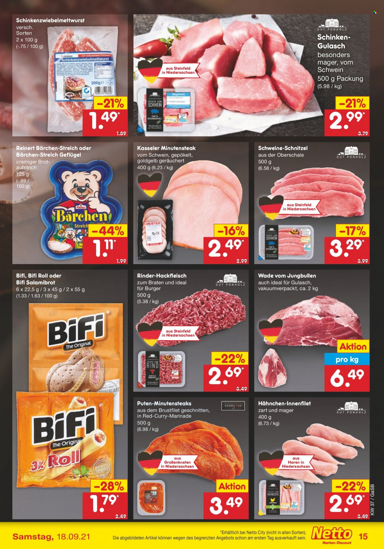 Netto Marken-Discount Prospekte  - 13.09.2021 - 18.09.2021. Seite 15
