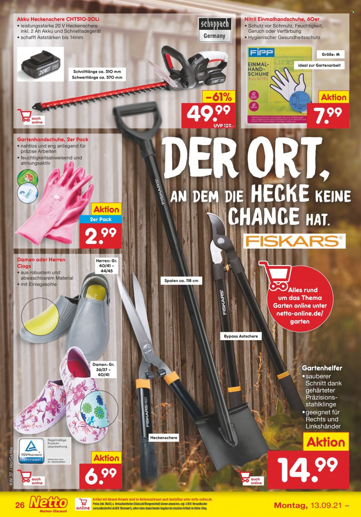 Netto Marken-Discount Prospekte  - 13.09.2021 - 18.09.2021. Seite 26