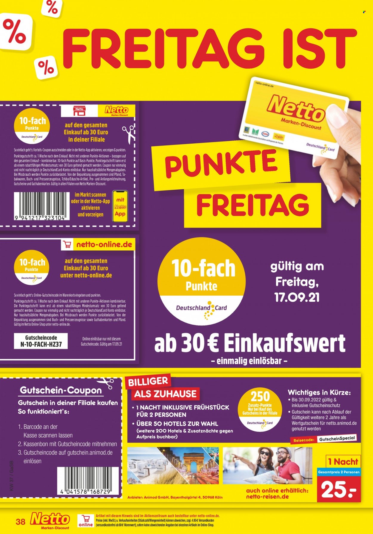 Netto Marken-Discount Prospekte  - 13.09.2021 - 18.09.2021. Seite 38