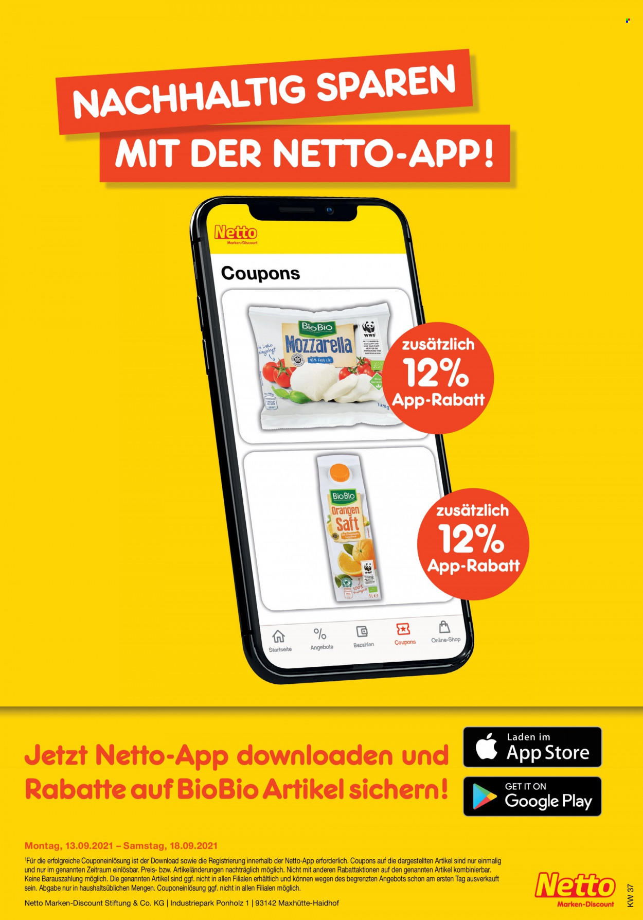 Netto Marken-Discount Prospekte  - 13.09.2021 - 18.09.2021. Seite 45