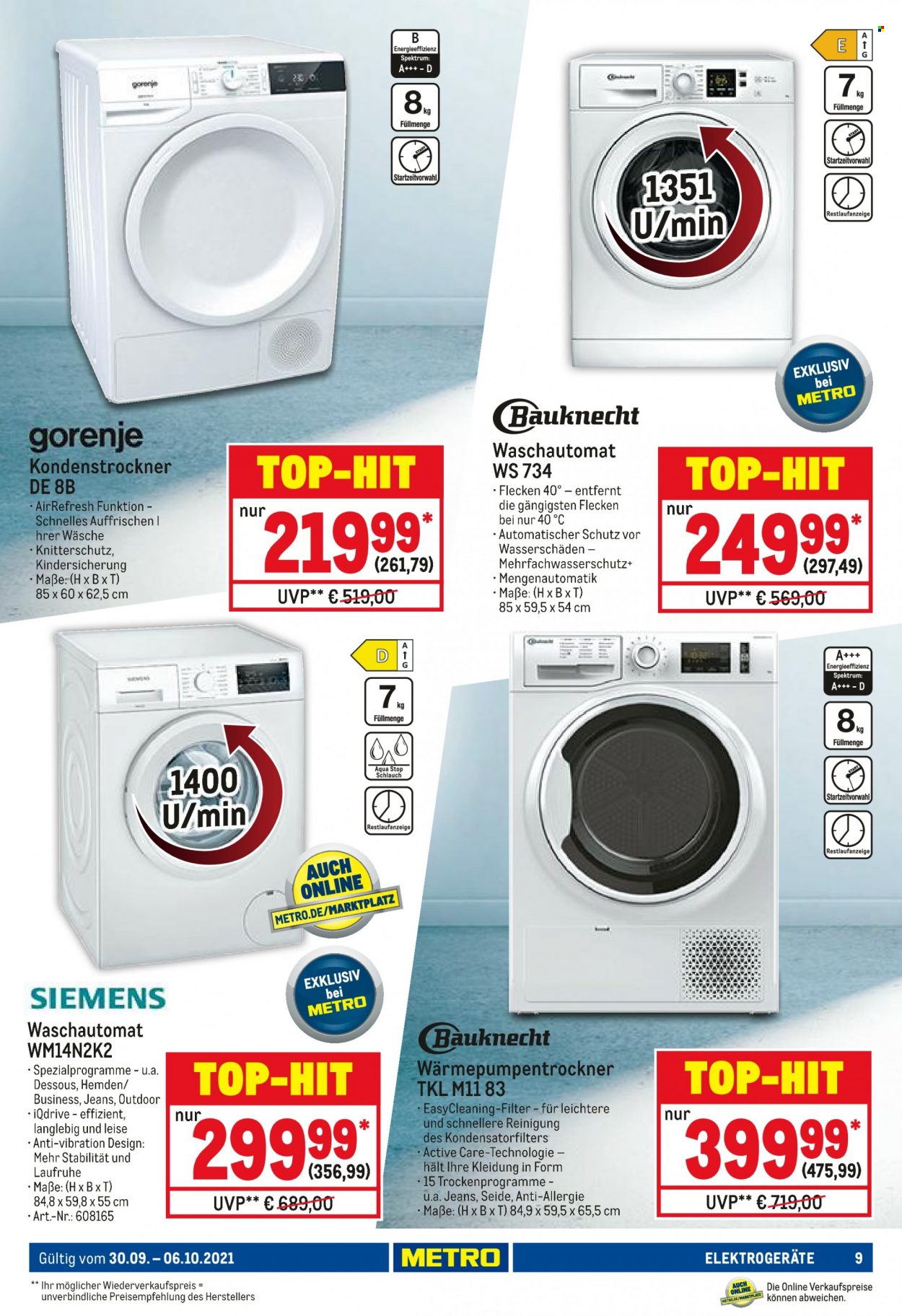 Metro Prospekte  - 30.09.2021 - 6.10.2021. Seite 9