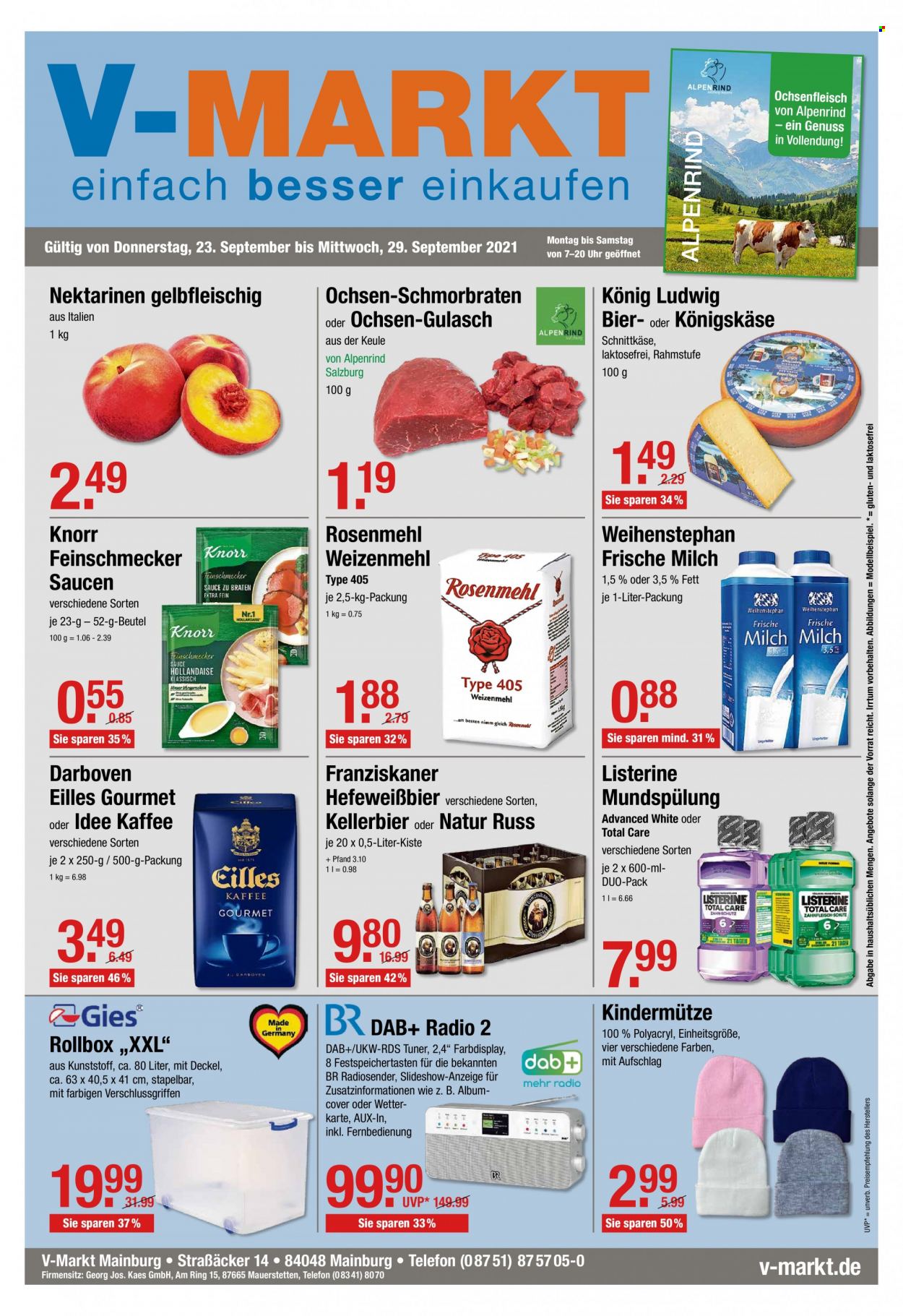 V-Markt Prospekte  - 23.09.2021 - 29.09.2021. Seite 1