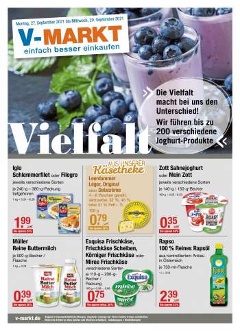 Prospekte V-Markt - 27.9.2021 - 29.9.2021.