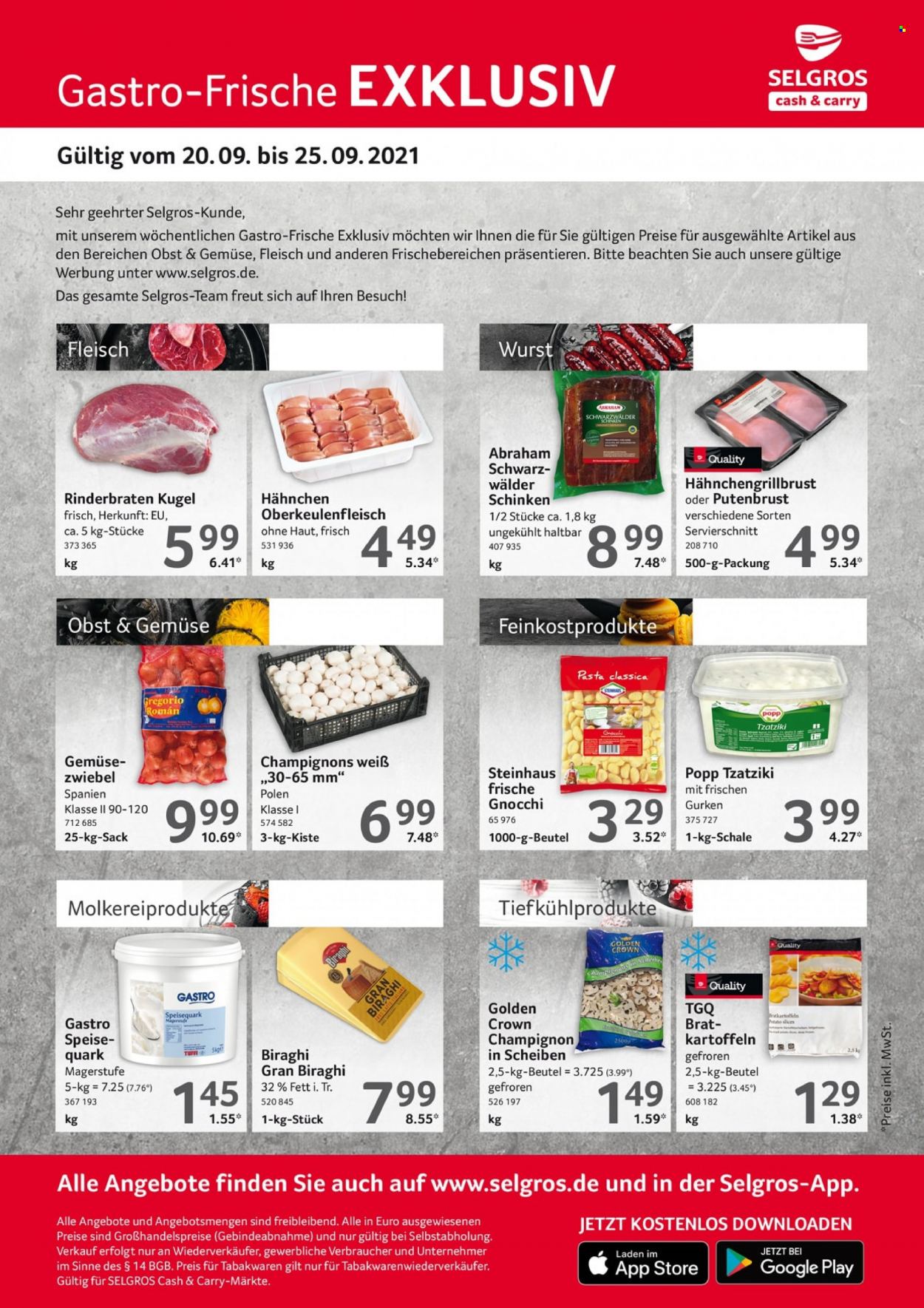 Selgros Prospekte  - 20.09.2021 - 25.09.2021. Seite 1
