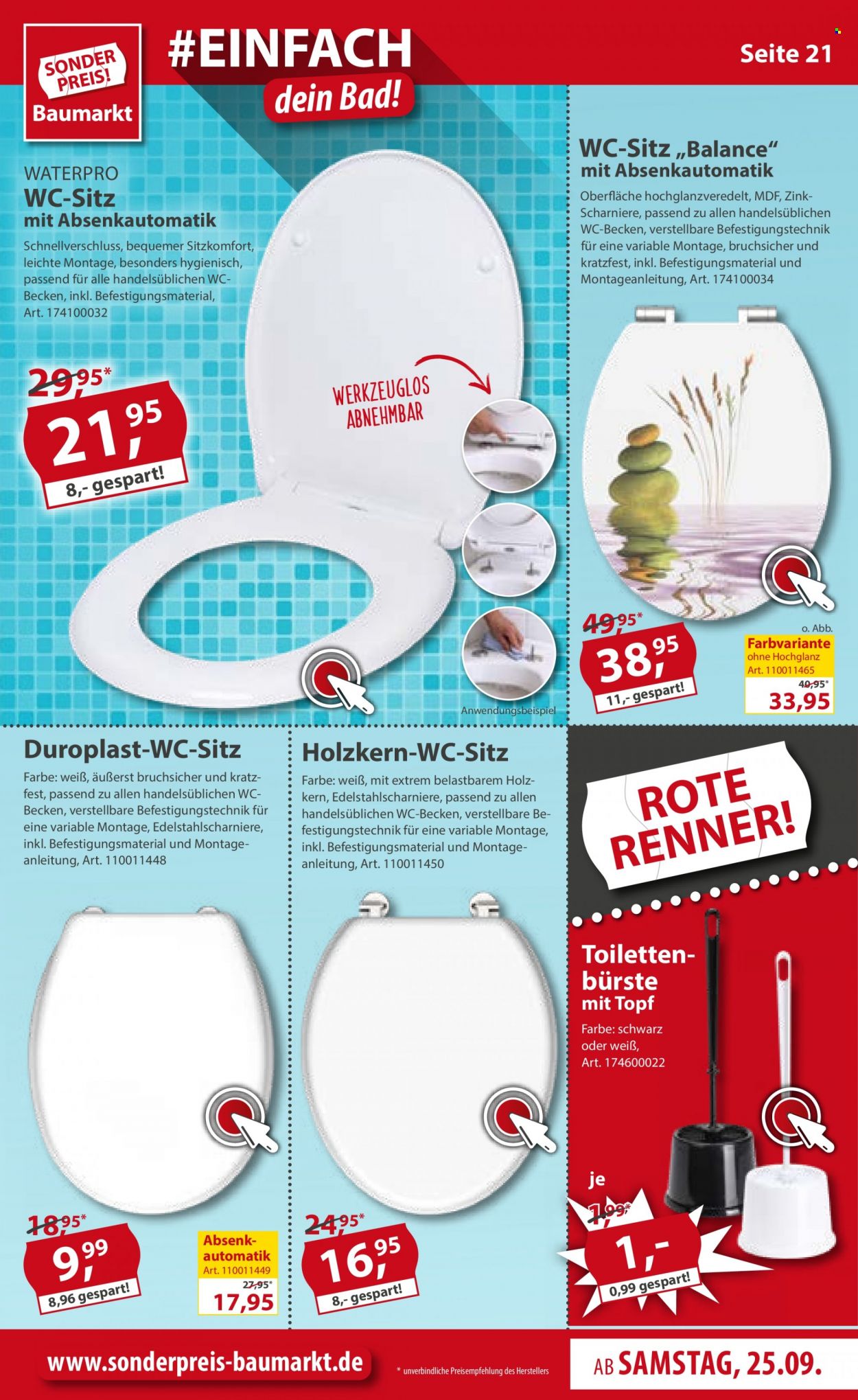 Sonderpreis-Baumarkt Prospekte  - 25.09.2021 - 1.10.2021. Seite 21