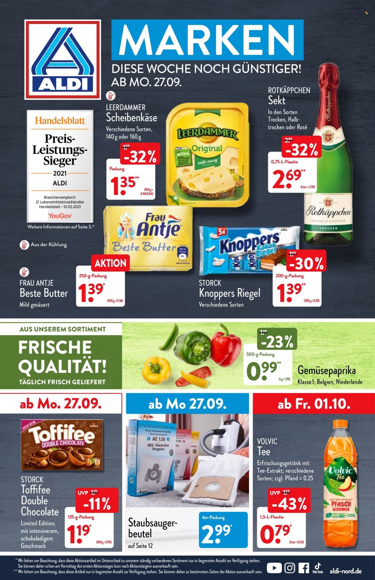 ALDI Nord Prospekte  - 27.09.2021 - 2.10.2021. Seite 1