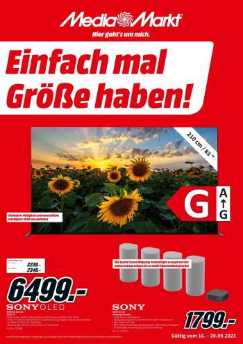 Prospekte MediaMarkt - 16.9.2021 - 20.9.2021.