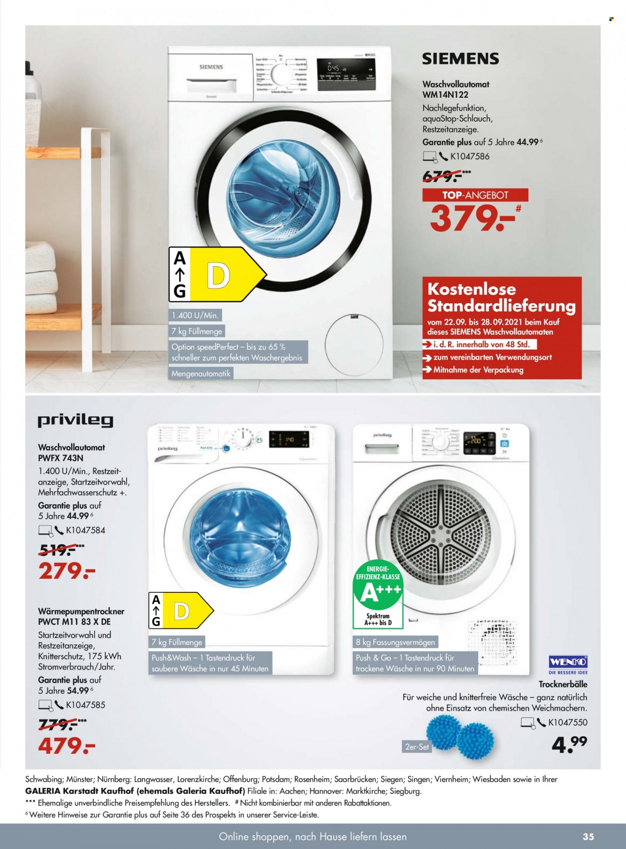 GALERIA Karstadt Kaufhof Prospekte  - 22.09.2021 - 28.09.2021. Seite 35