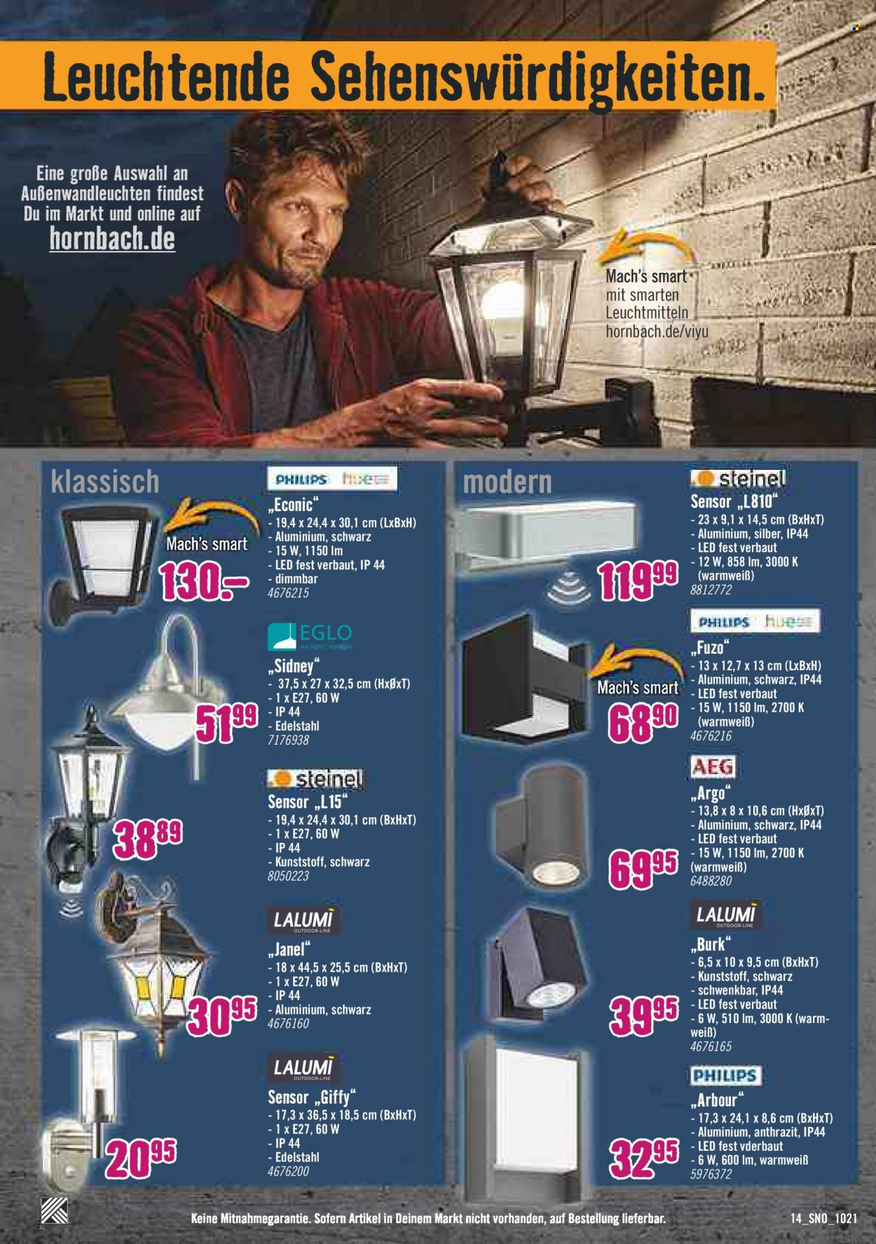 Hornbach Prospekte  - 23.09.2021 - 20.10.2021. Seite 14