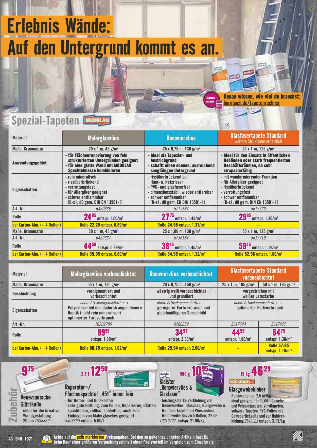 Hornbach Prospekte  - 23.09.2021 - 20.10.2021. Seite 43