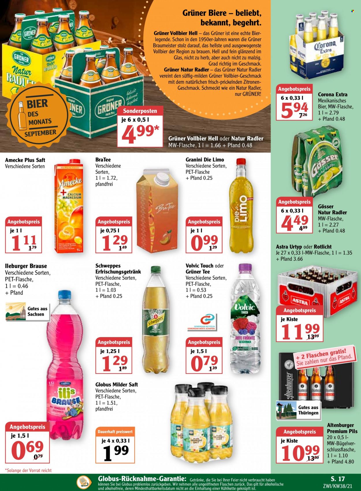 Globus Prospekte  - 20.09.2021 - 25.09.2021. Seite 21