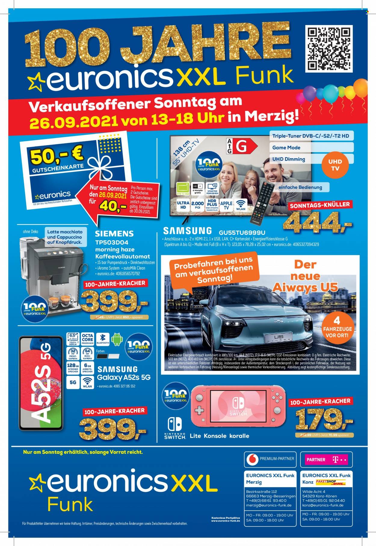 Euronics Prospekte  - 26.09.2021 - 26.09.2021. Seite 1