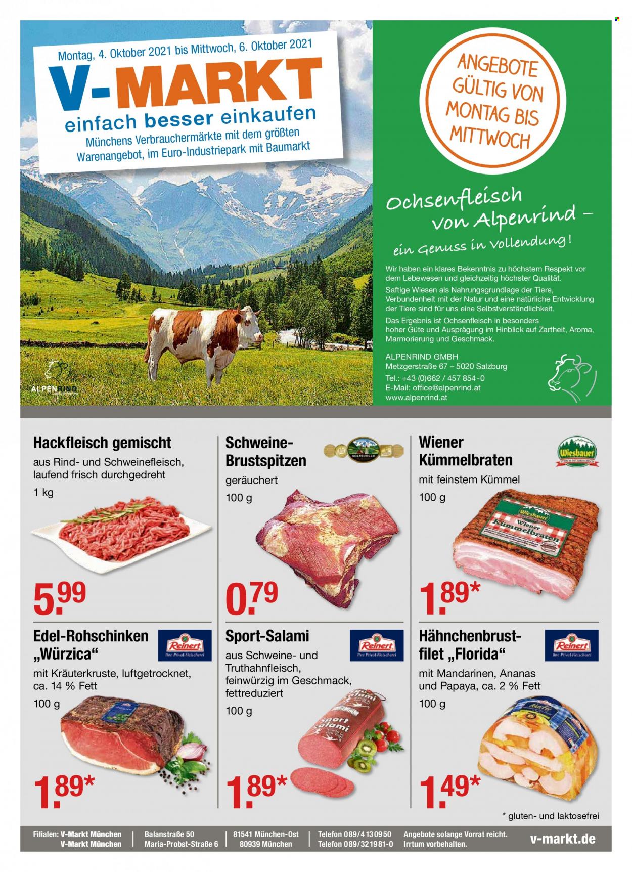 V-Markt Prospekte  - 4.10.2021 - 6.10.2021. Seite 1
