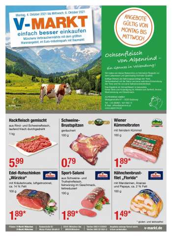 Prospekte V-Markt - 4.10.2021 - 6.10.2021.