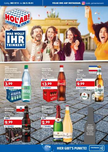 Prospekte Hol'ab! Getränkemarkt - 27.9.2021 - 2.10.2021.