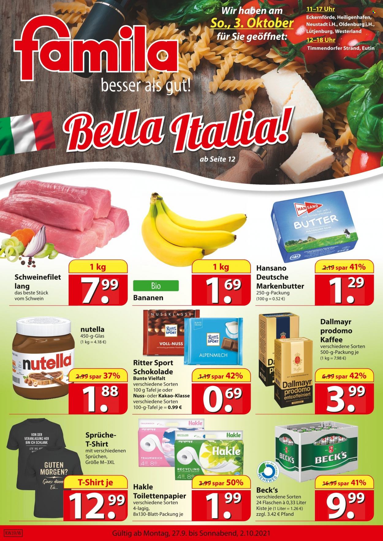 famila Prospekte  - 27.09.2021 - 2.10.2021. Seite 1