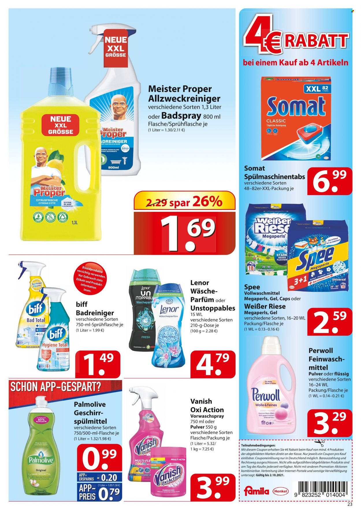 famila Prospekte  - 27.09.2021 - 2.10.2021. Seite 23
