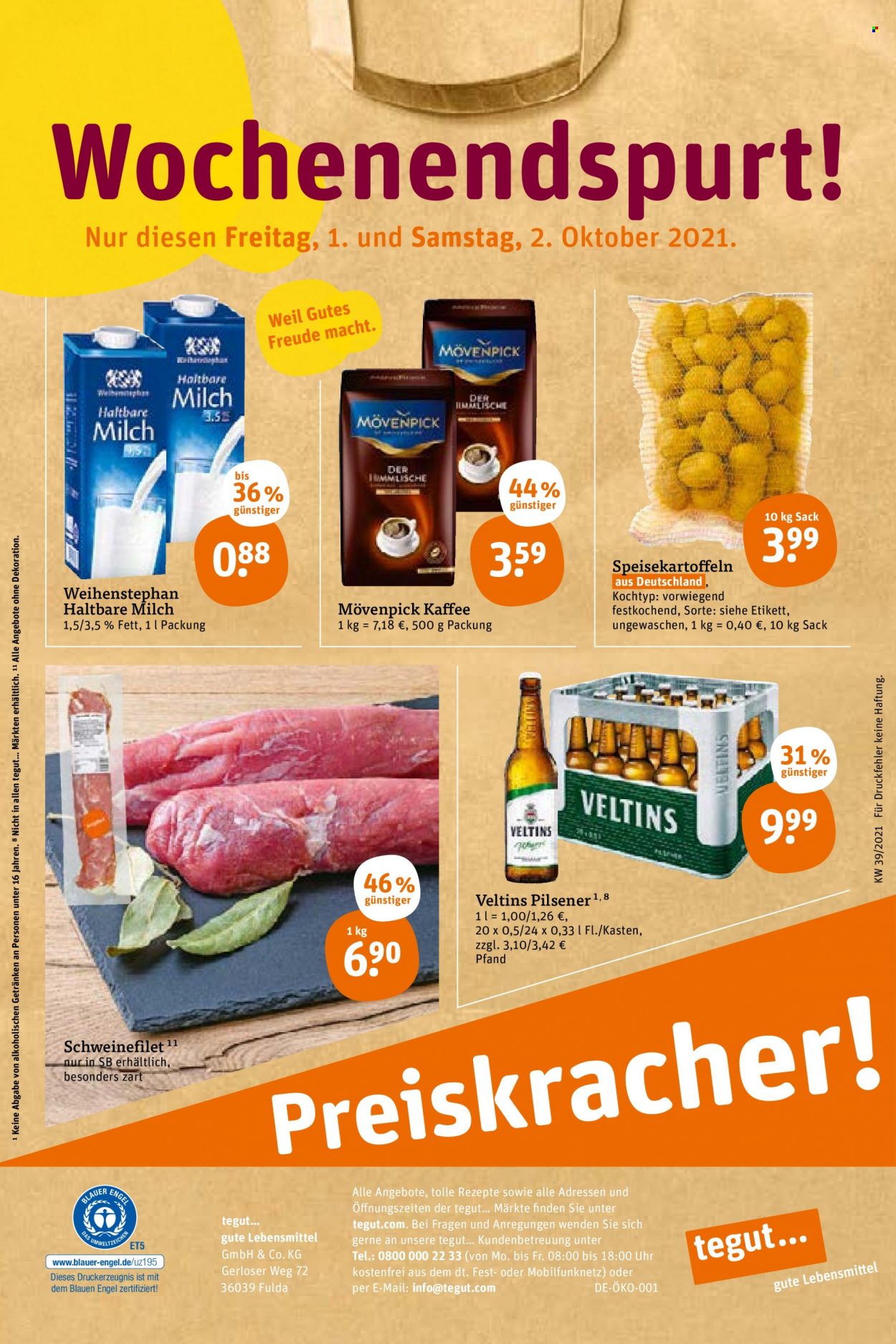 tegut... Prospekte  - 27.09.2021 - 2.10.2021. Seite 28