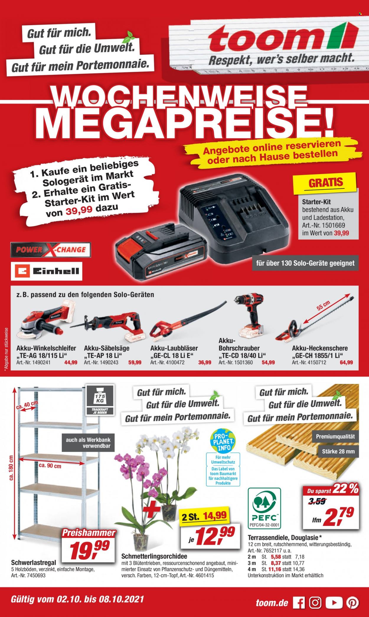 toom Baumarkt Prospekte  - 2.10.2021 - 8.10.2021. Seite 1