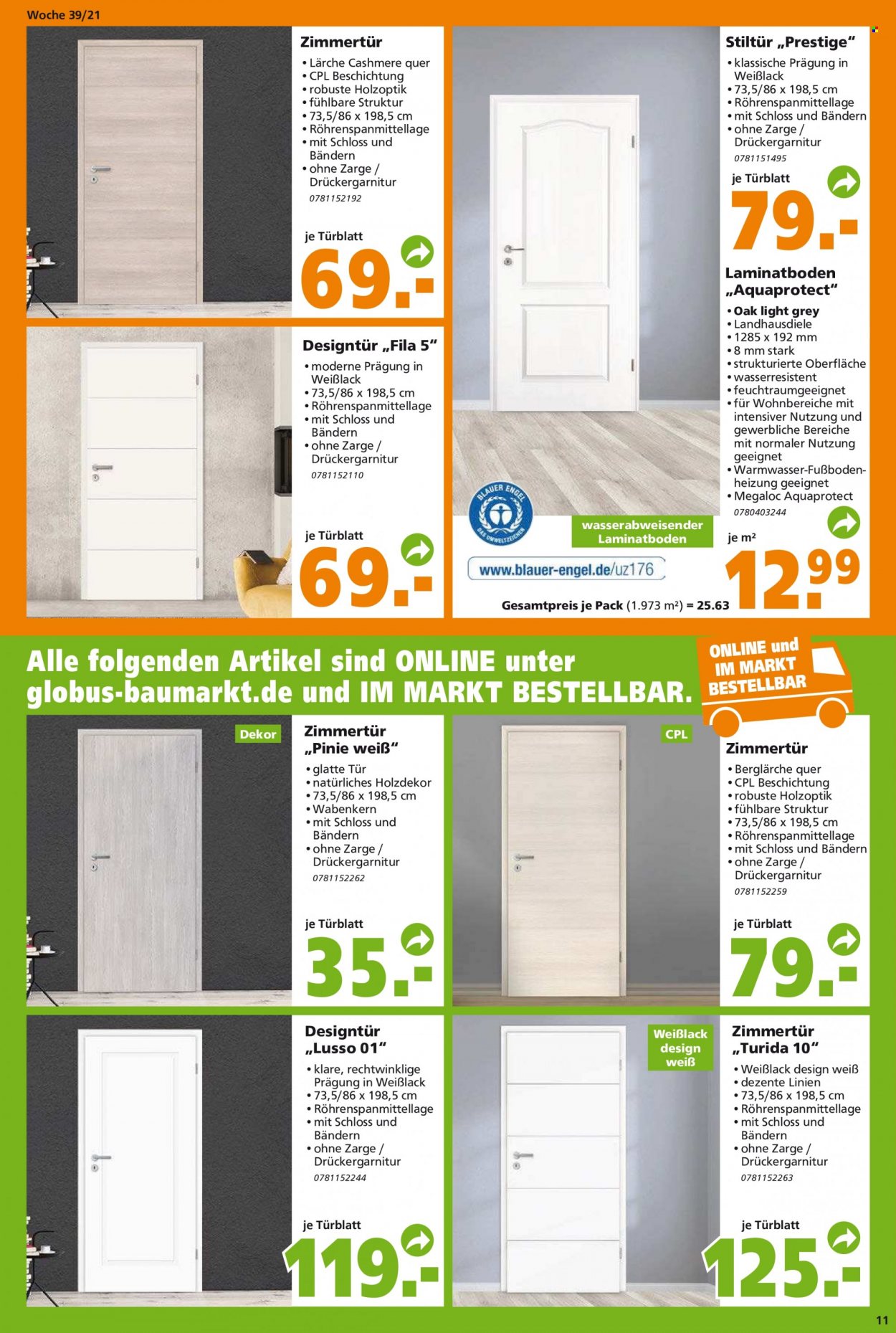 Globus Baumarkt Prospekte  - 27.09.2021 - 2.10.2021. Seite 11